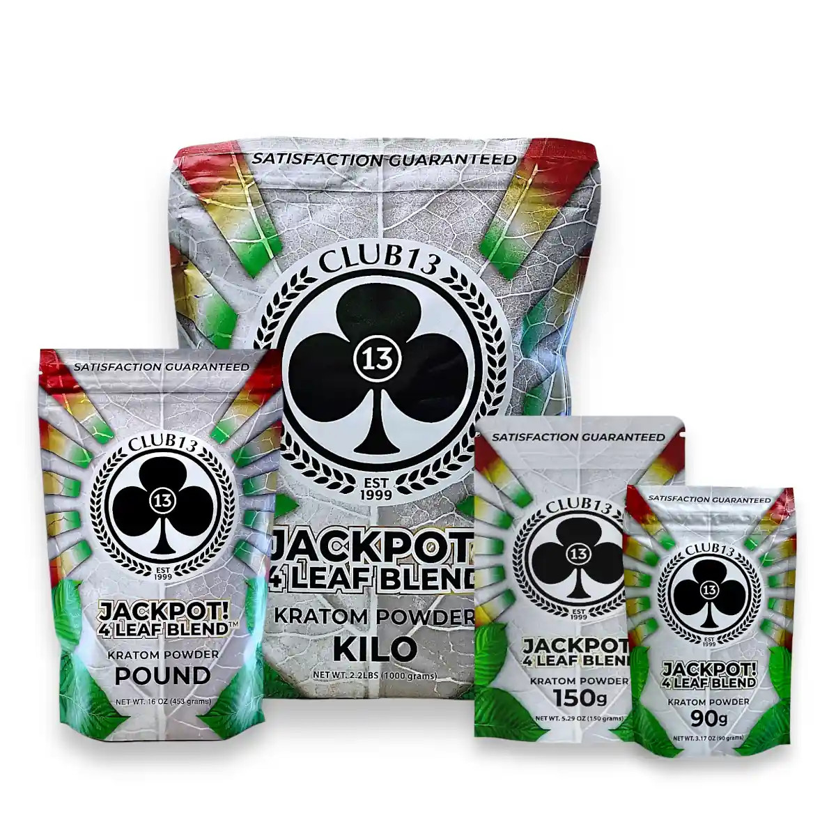 Club 13 Kratom Powder Jackpot 4 Leaf Blend
