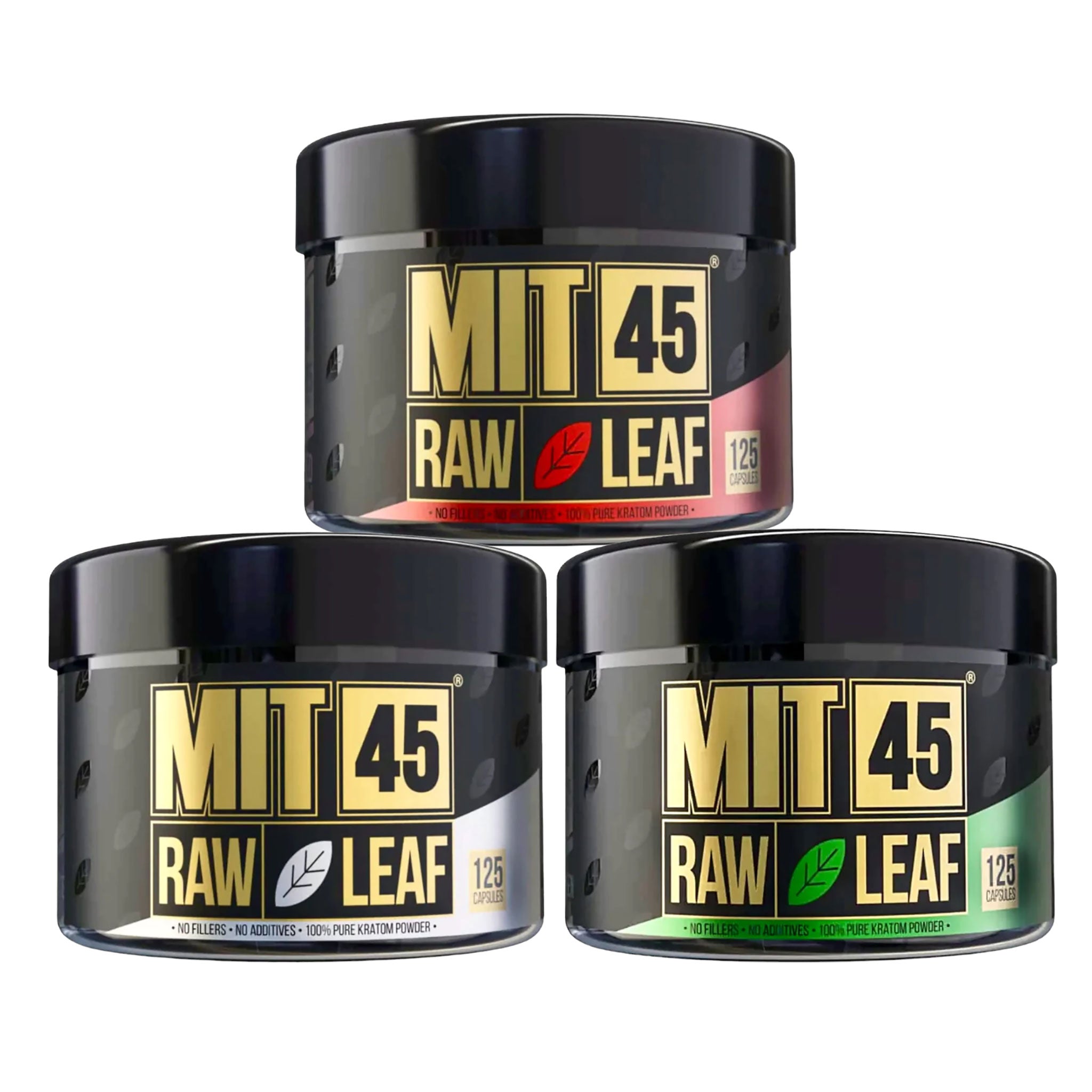 Mit 45 Raw Leaf Kratom Capsule Sampler