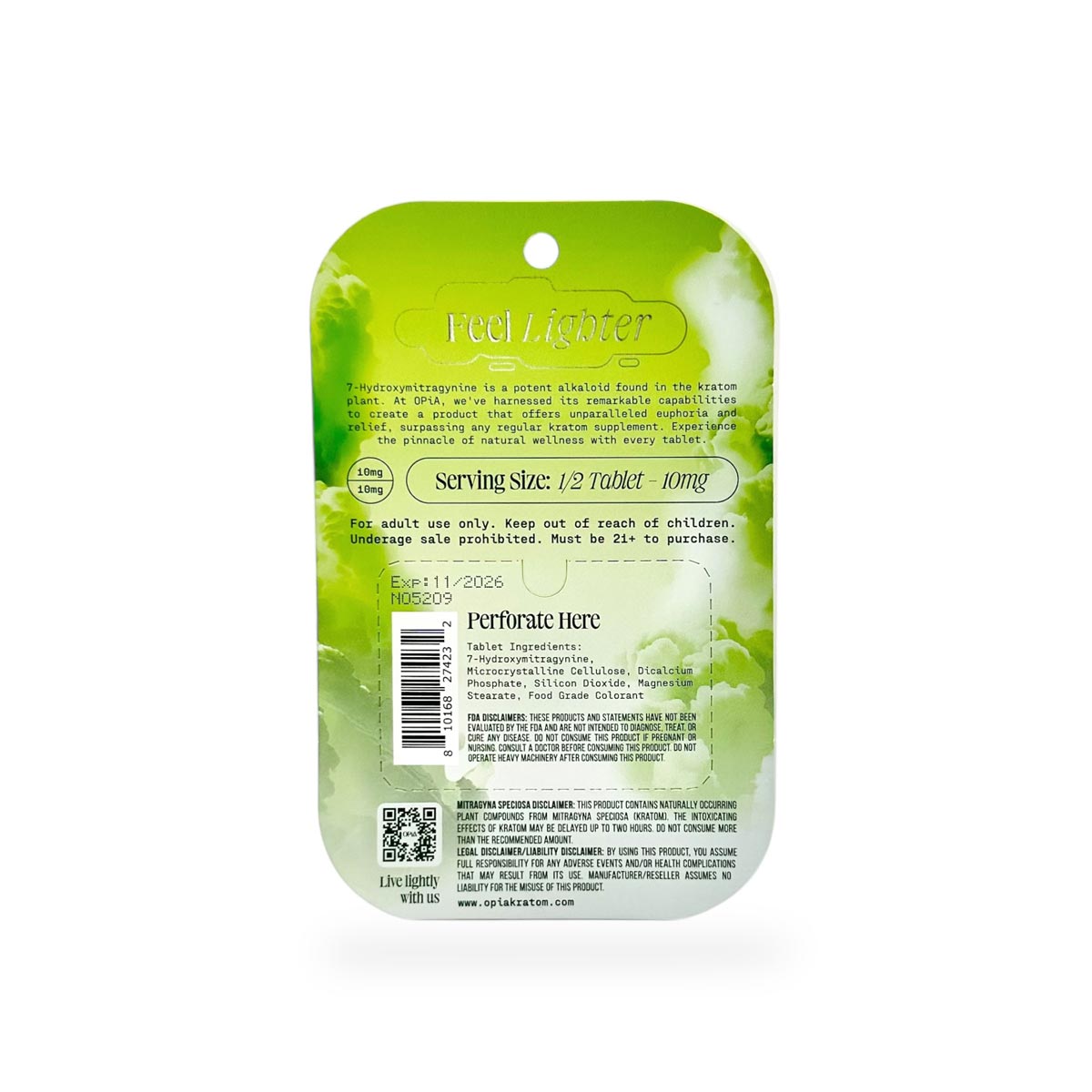 Opia 7 Hydroxymitragynine Chewable Tablets Sour Apple 80mg - Image 5