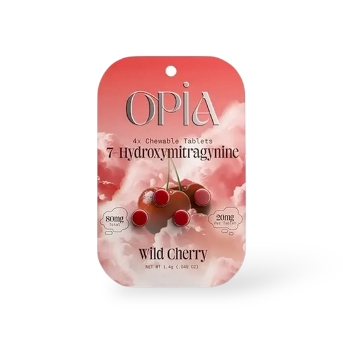 Opia 7 Hydroxymitragynine Chewable Tablets Wild Cherry 80mg