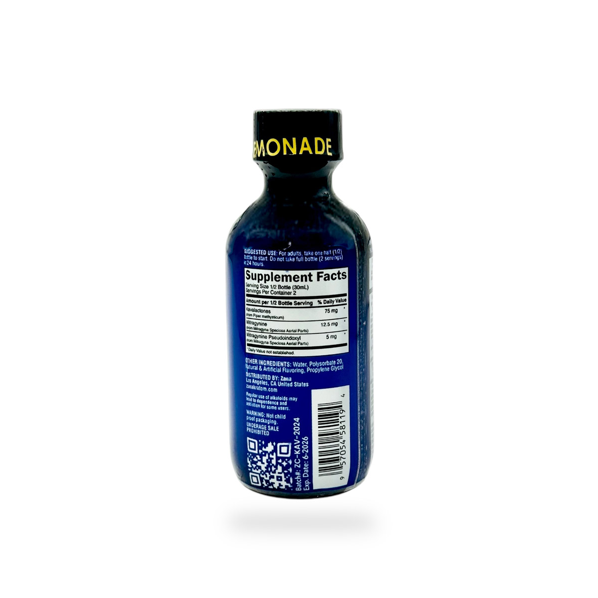 エクアドル産　アルゼンチナキンイロコガネ　27mm Zana Chill Lemonade Kava + Alkaloids Extract Shot 60mL