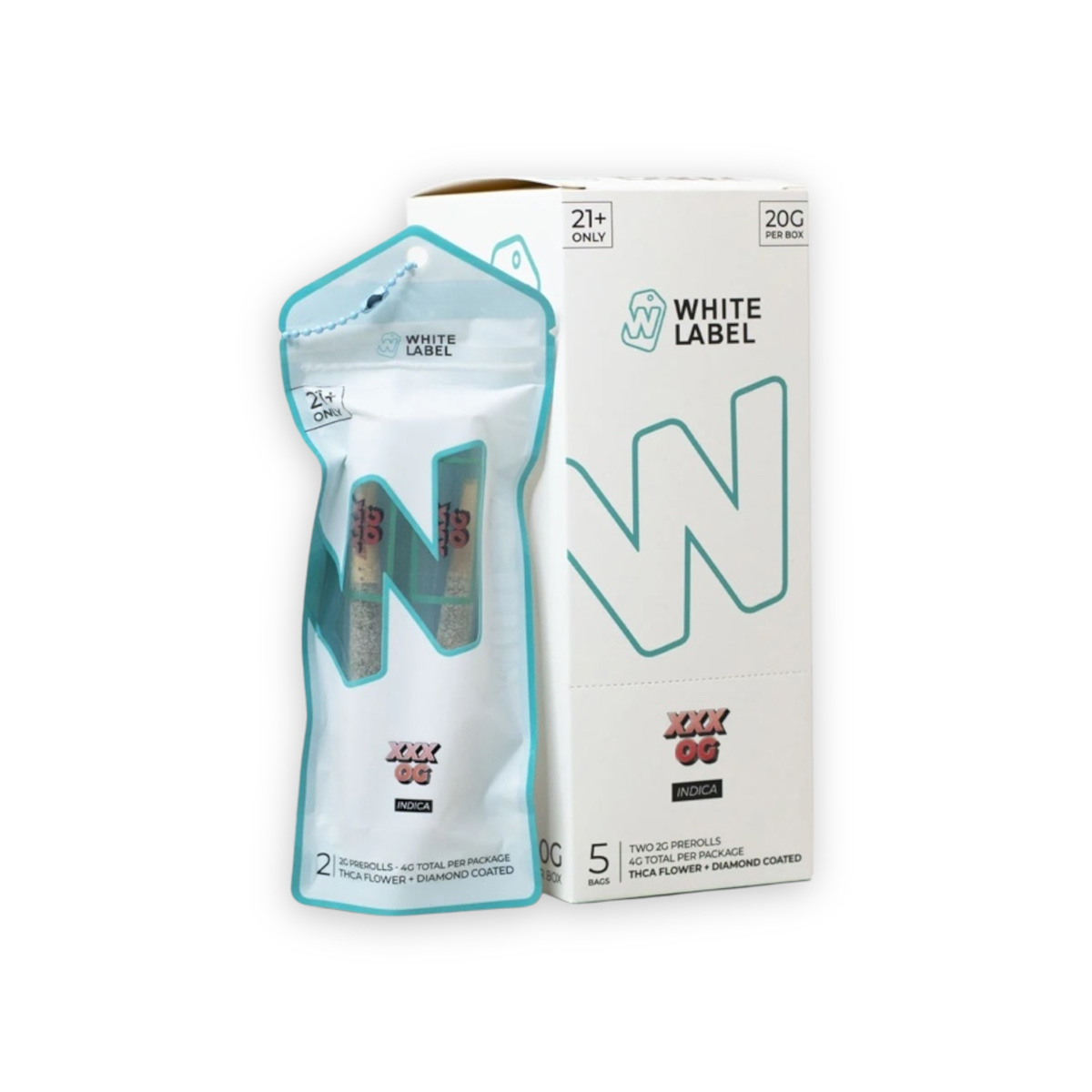 White Label Pre-Roll XXX OG Indica 2ct Premium Quality