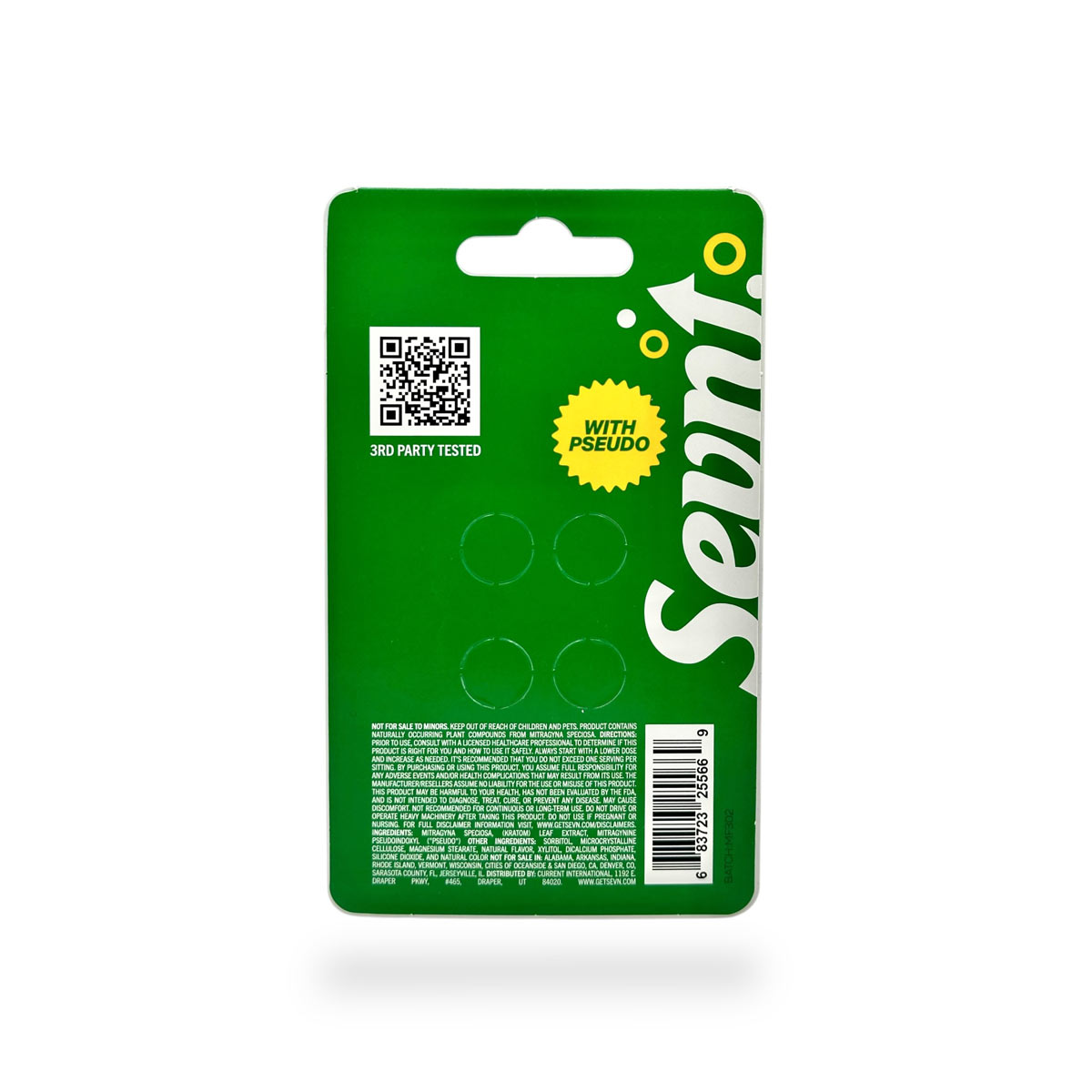 Sevn 7-Hydroxy with Pseudo Tablets Yellow Jackets 22mg