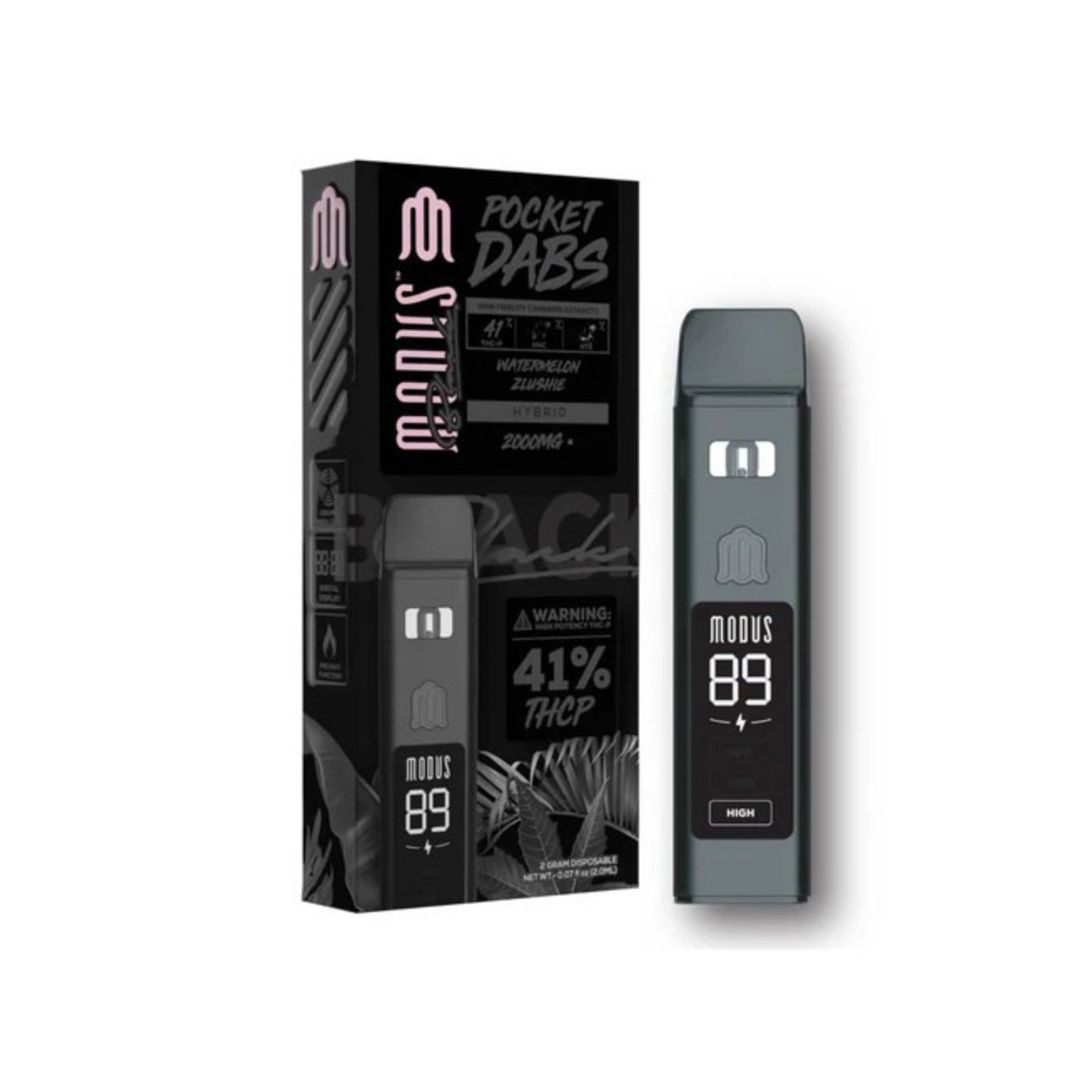 Modus Black Pocket Dabs Device Hybrid Watermelon Zlushie 2g