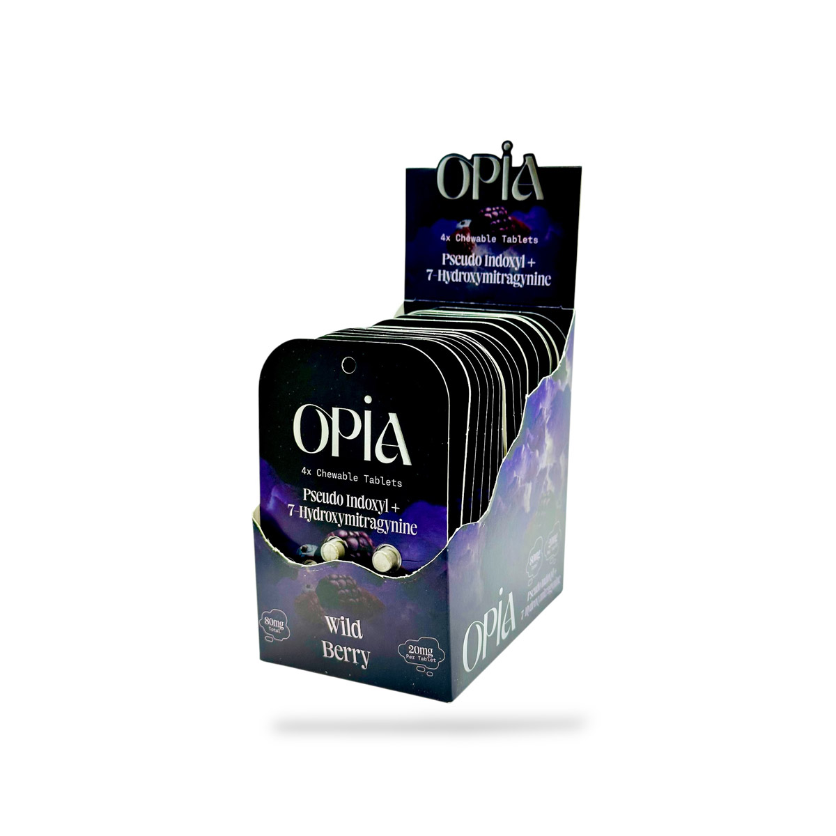 Opia Pseudo + 7OH Chewable Tablets Wild Berry 80mg - Image 9
