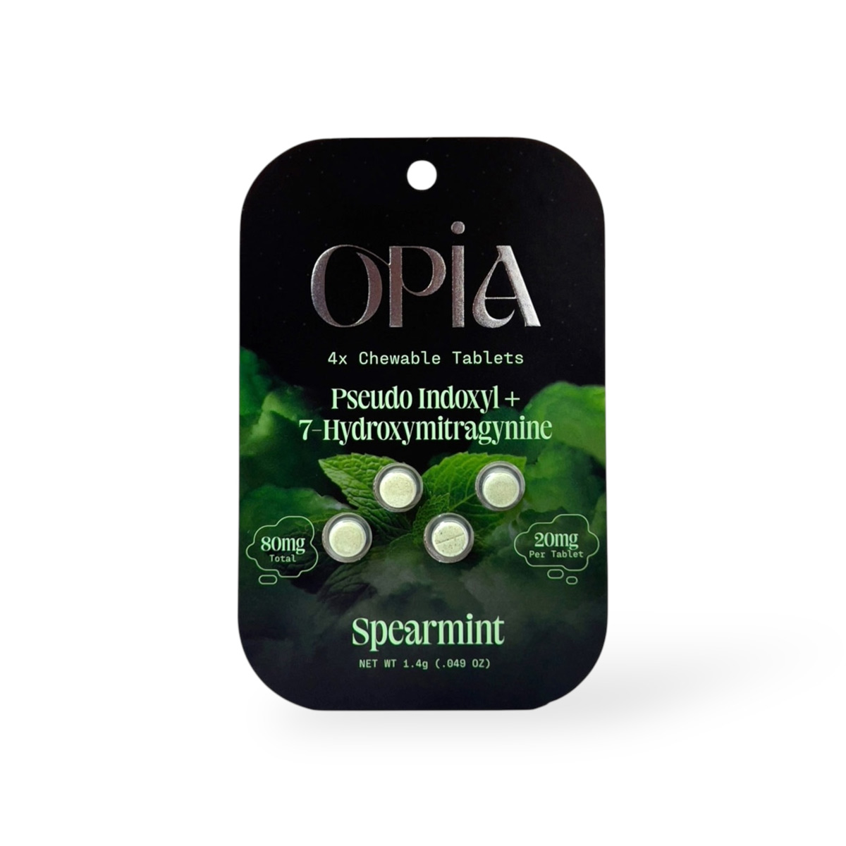 Opia Pseudo + 7OH Chewable Tablets Spearmint 80mg