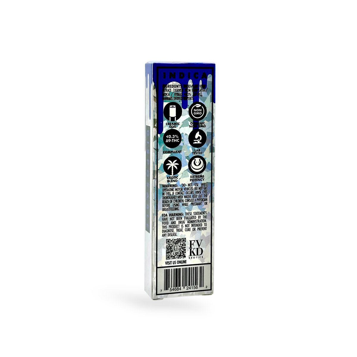 FVKD Exotics Blueberry Kush 3.5G Indica Disposable Vape