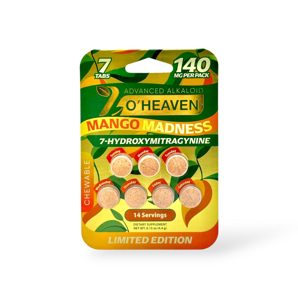 7 O'Heaven 7-Hydroxymitragynine Tablets | Mango Madness 140mg