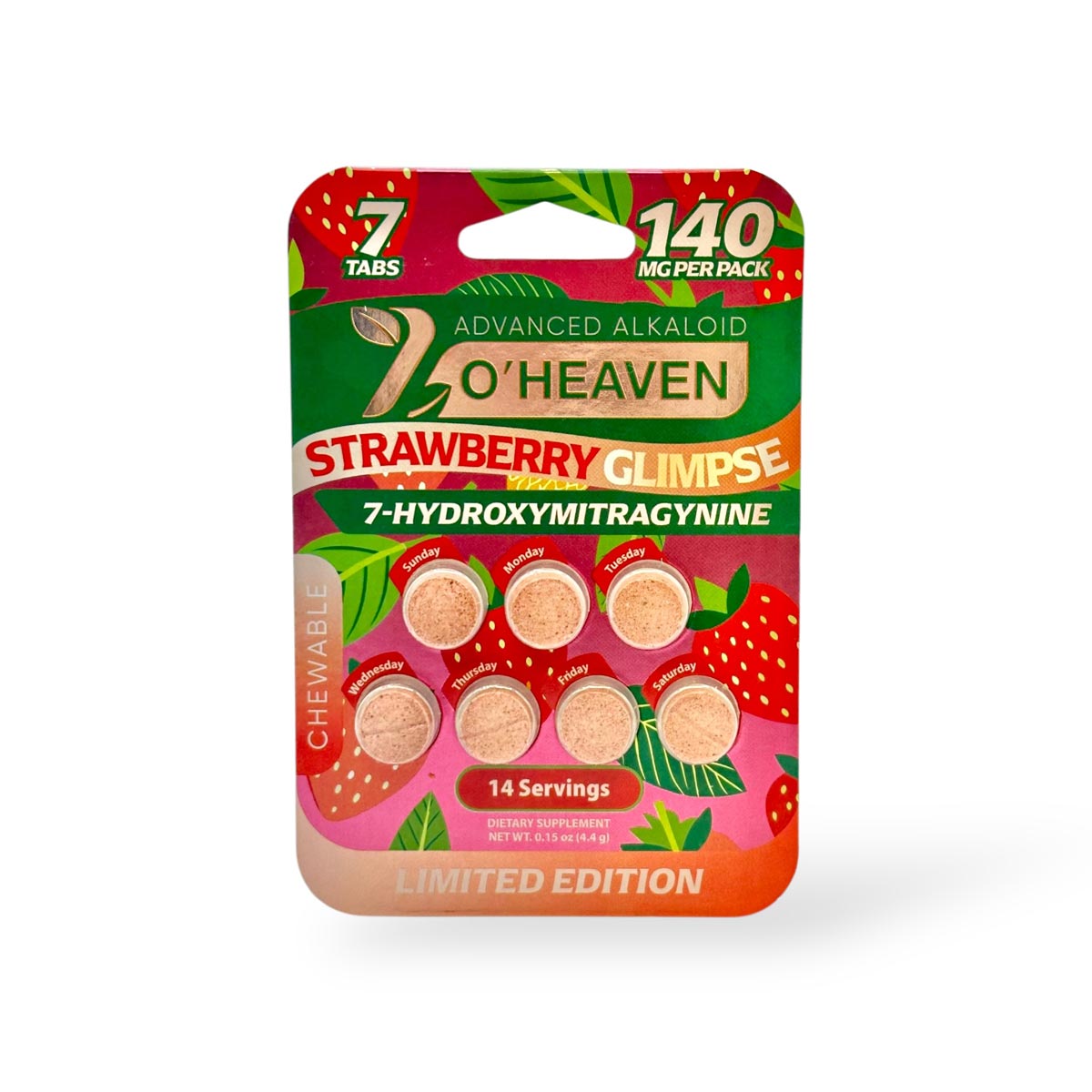 7 O'Heaven 7-Hydroxymitragynine Tablets | Strawberry 140mg