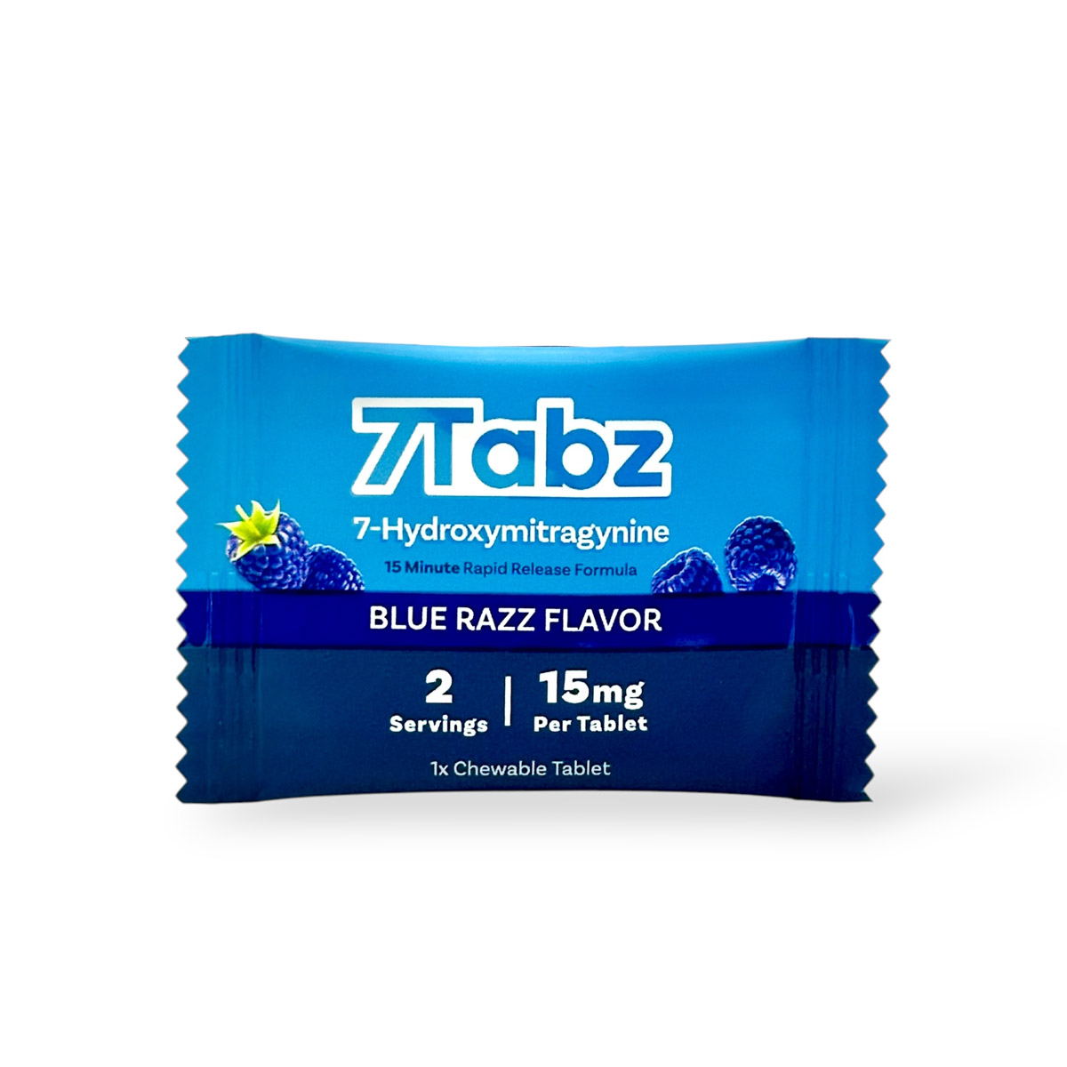 7Tabz 7-Hydroxymitragynine Kratom Extract Tablets Blue Razz 15mg