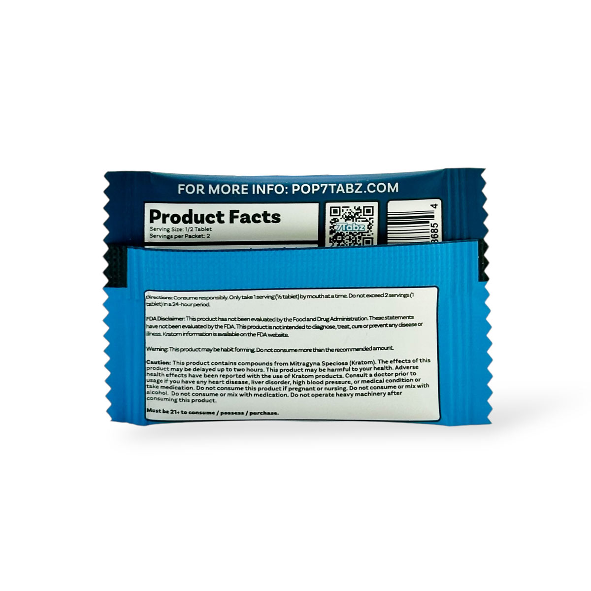 7Tabz 7-Hydroxymitragynine Kratom Extract Tablets – Blue Razz