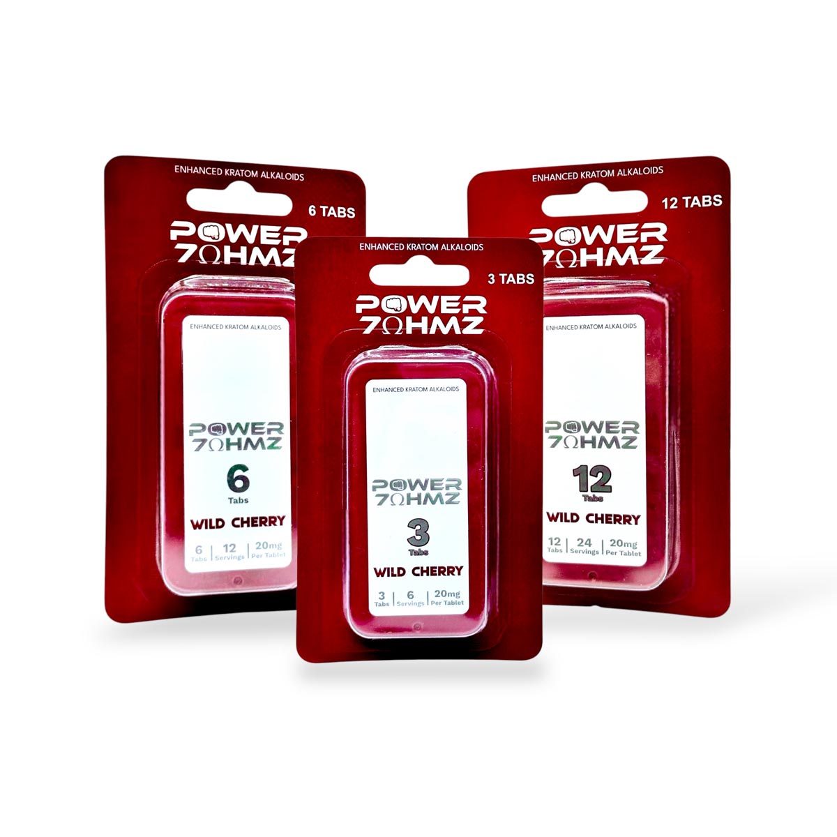 Power 7-Ohmz Chewable Tablets Wild Cherry 20mg Per Tablet