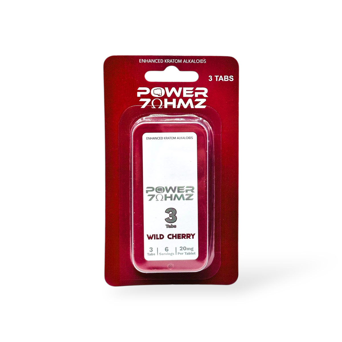 Power 7-Ohmz Chewable Tablets | Wild Cherry 20mg Tablet