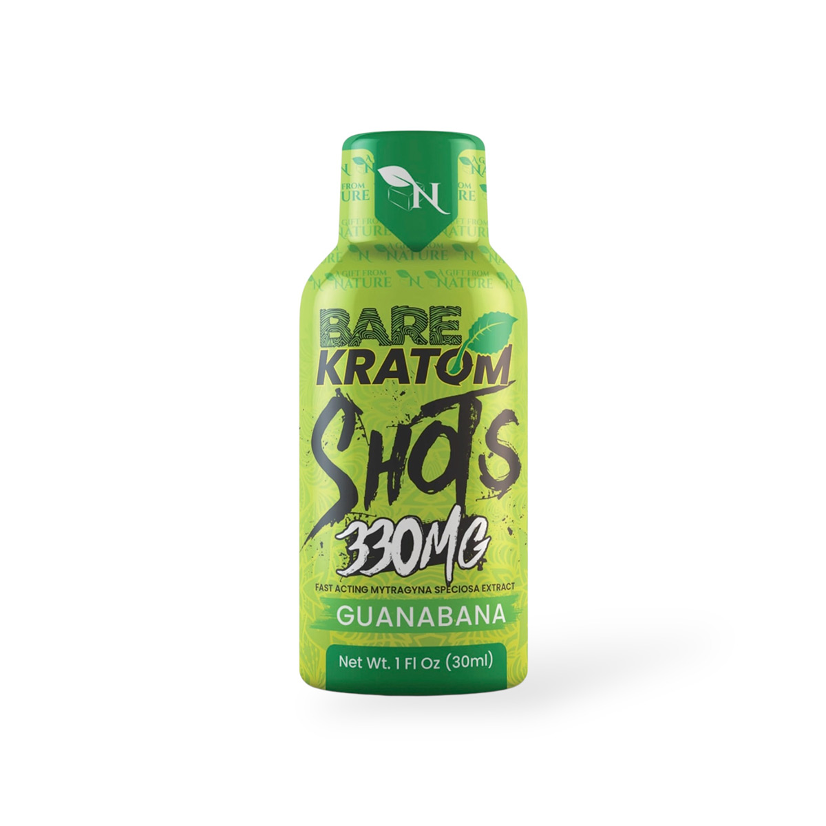 Bare Kratom Shots 330mg MIT Guanabana Kratom Extract Shot 30mL