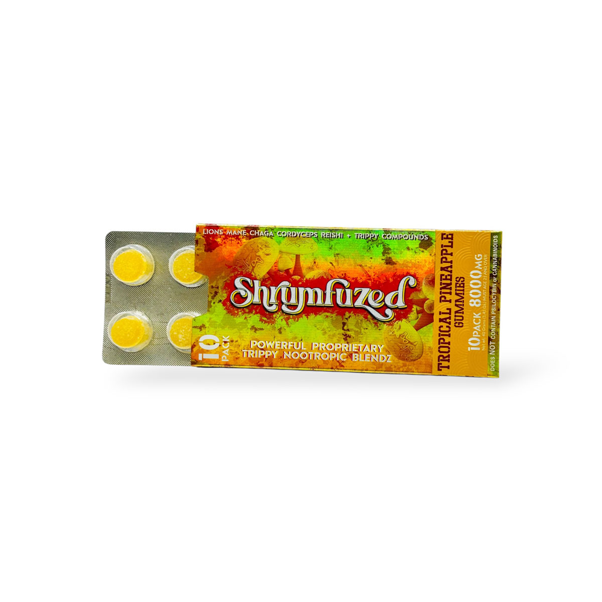 Shrumfuzed Trippy Nootropic Blendz Gummies Tropical Pineapple 8,000mg