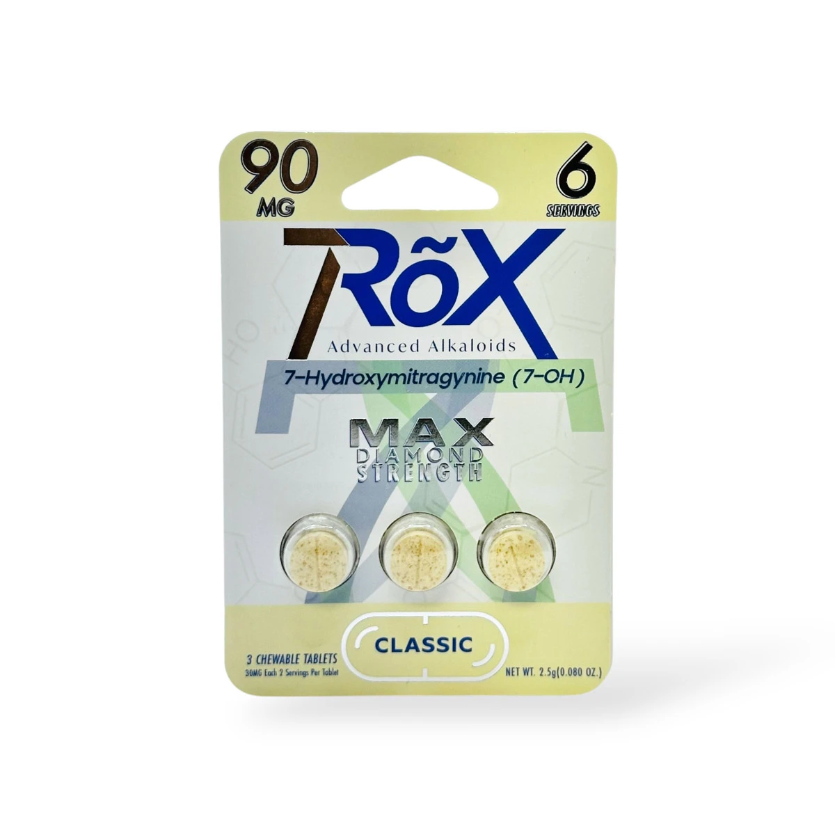 7RoX 7-OH Max Diamond Strength Chewable Tablets Classic 30mg Per Tablet