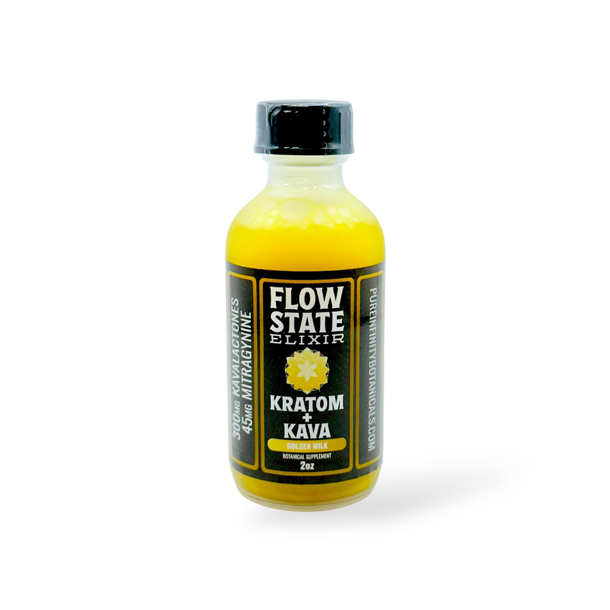 Flow State Elixir Golden Milk Kratom + Kava Shot 2oz
