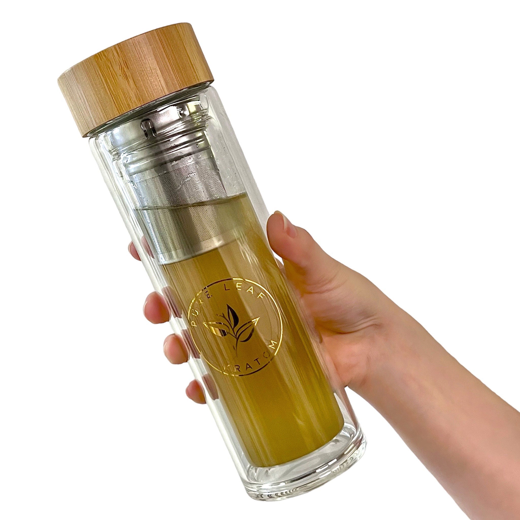 Glass Water Bottle with Tea Infuser - World Tea Directory