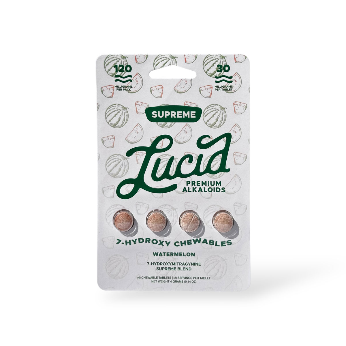 Lucid Supreme 7-OH Chewables Tablets Watermelon 30mg Per Tablet