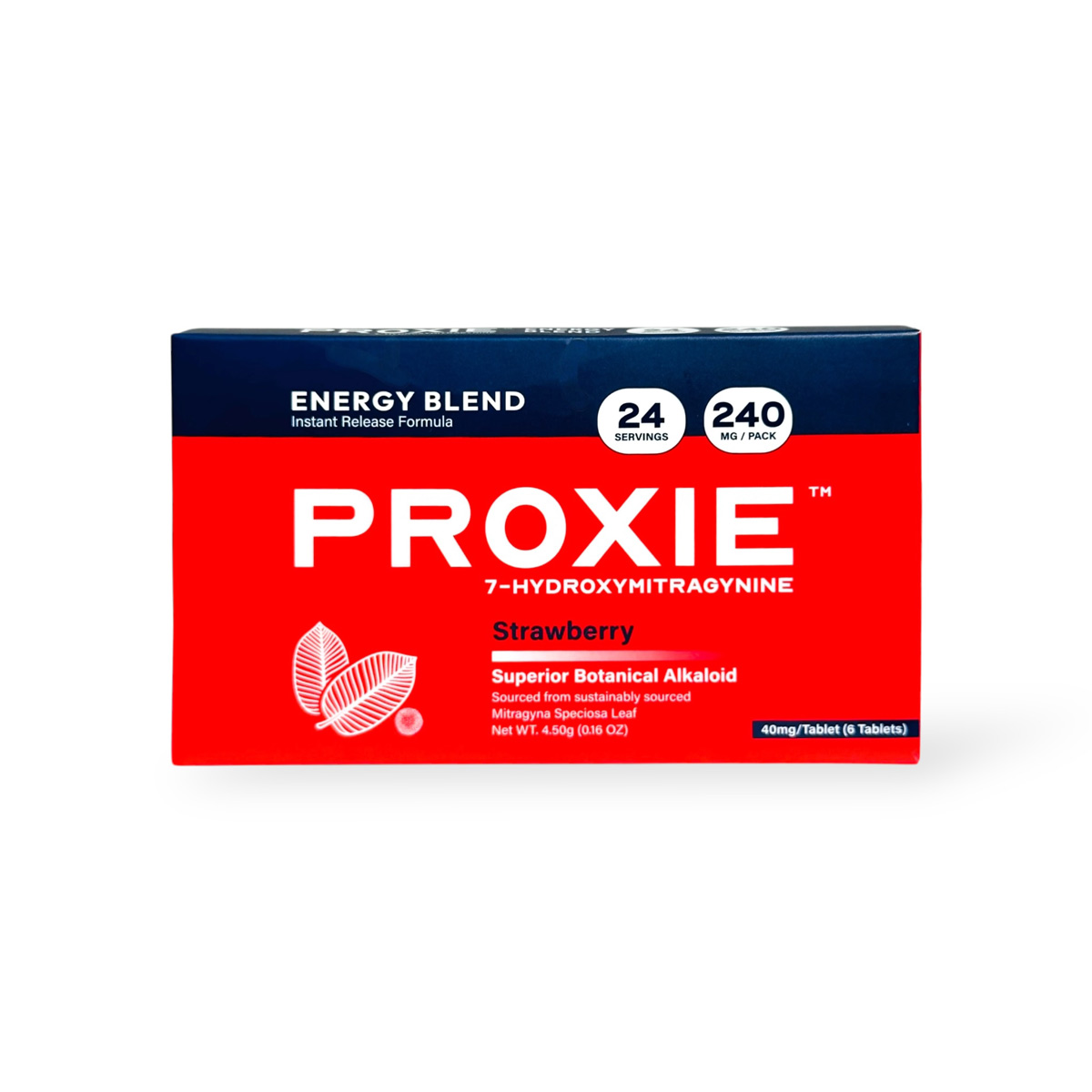 Proxie 7-Hydroxymitragynine Energy Blend Tablets Strawberry 40mg Per Tablet