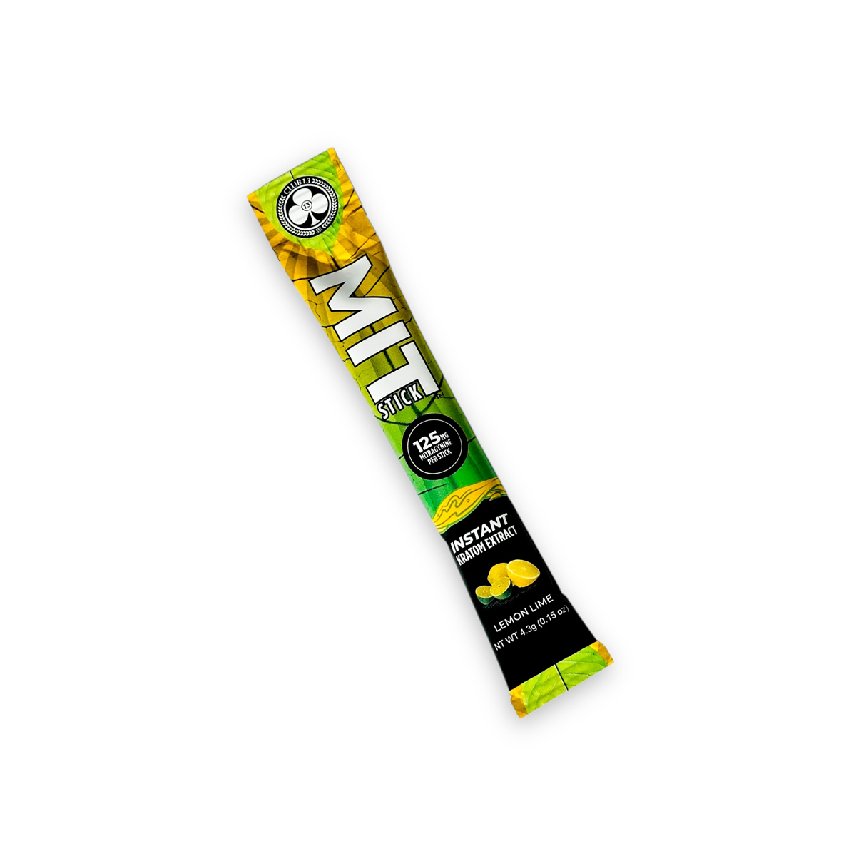 Club 13 Mit Stick Instant Kratom Extract Drink Mix Lemon Lime 125mg Per Stick