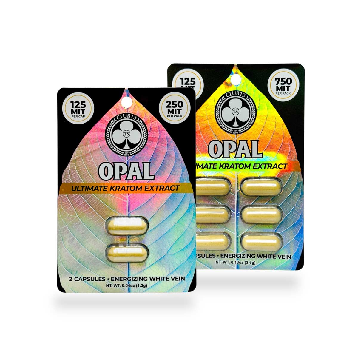 Club 13 Opal 125mg MIT Ultimate Kratom Extract Capsules