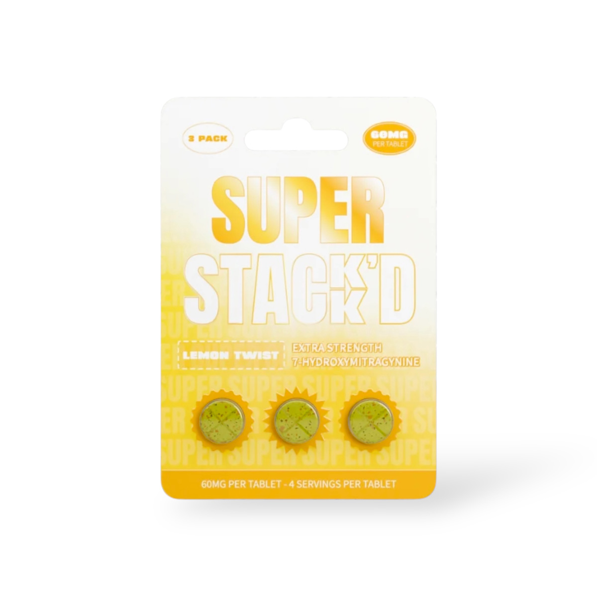 SUPER STACK'D Extra Strength 7-Hydroxymitragynine Tablets Lemon