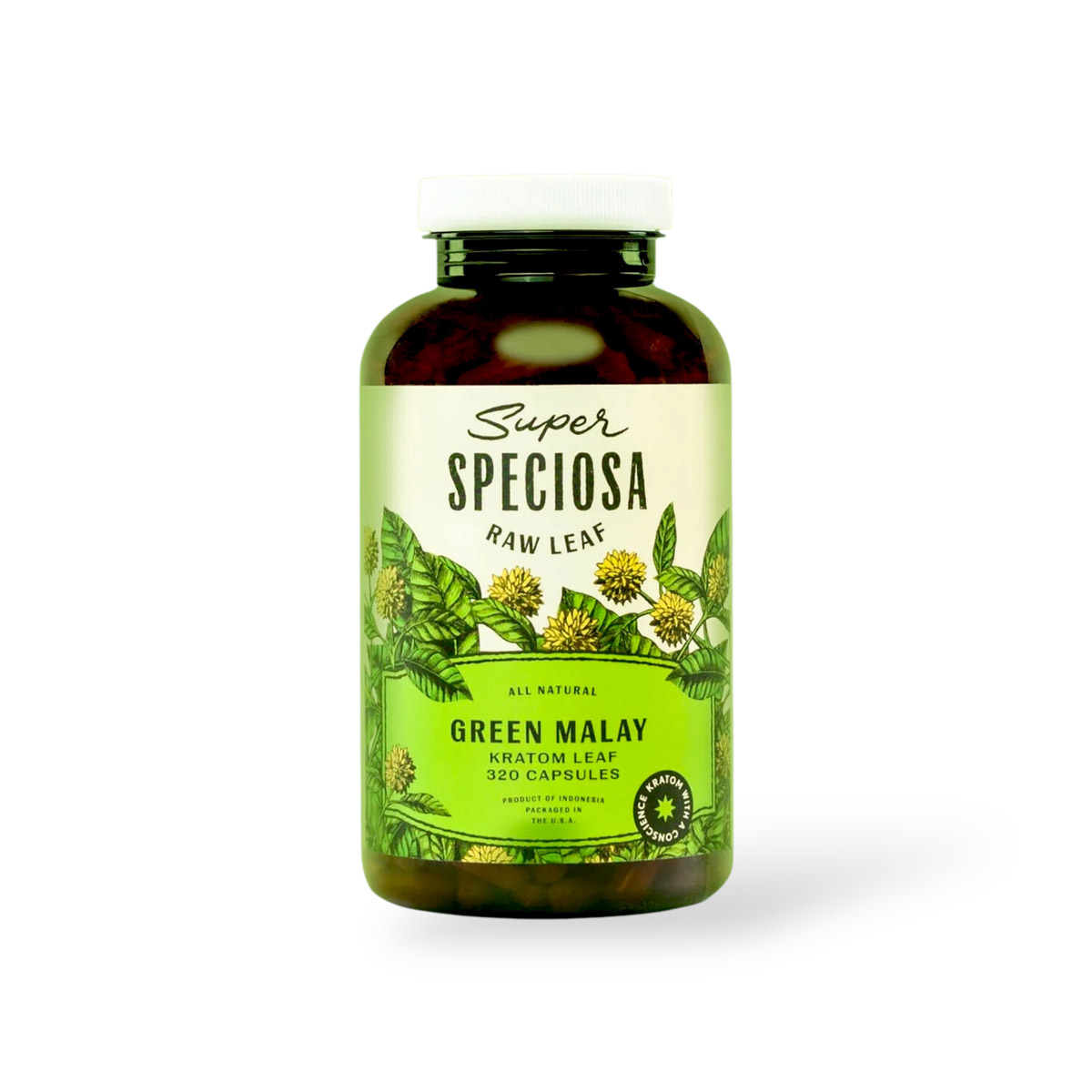 Super Speciosa Green Malay Kratom Capsules 500mg