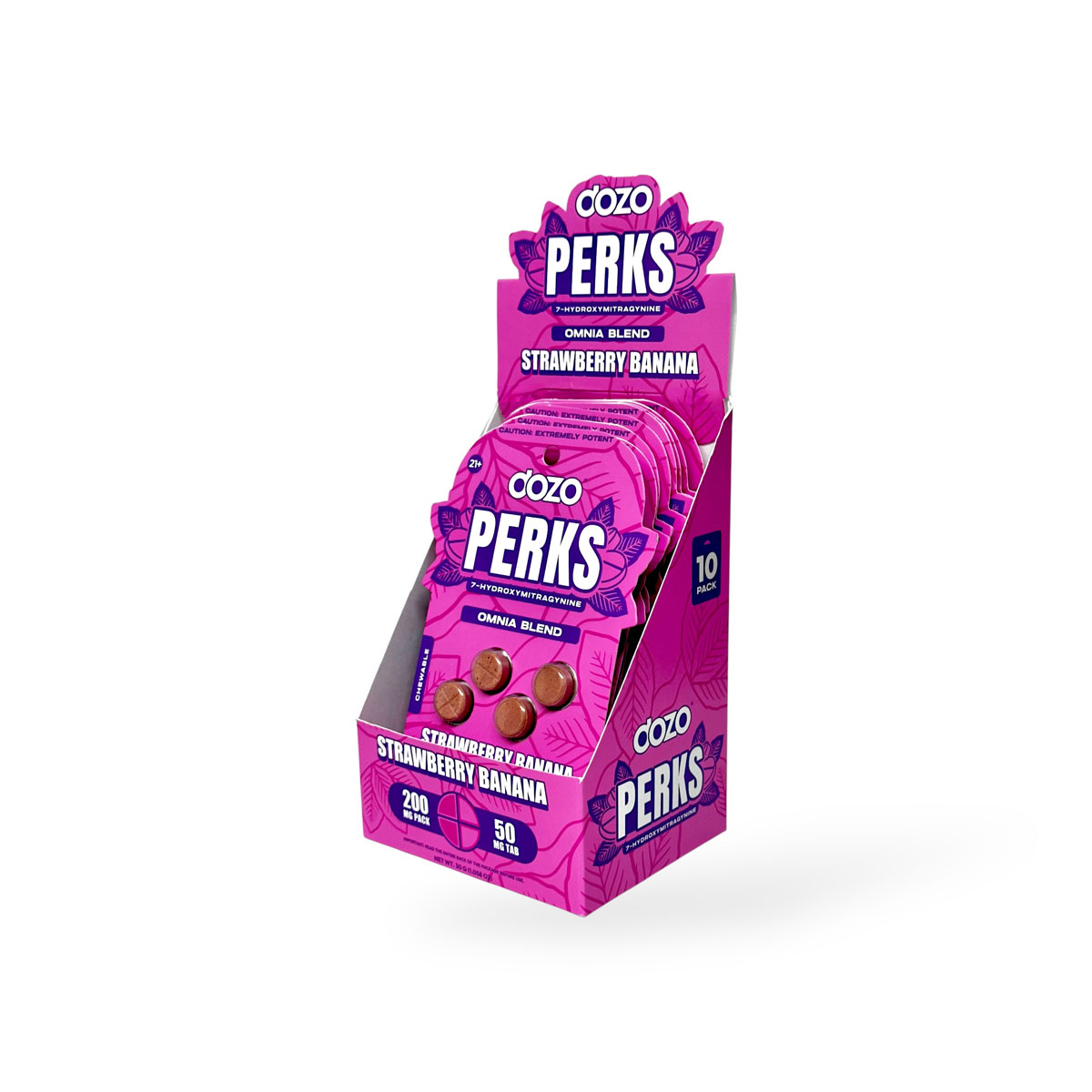 Dozo Perks 50mg 7-OH Omnia Blend Strawberry Banana Tablet