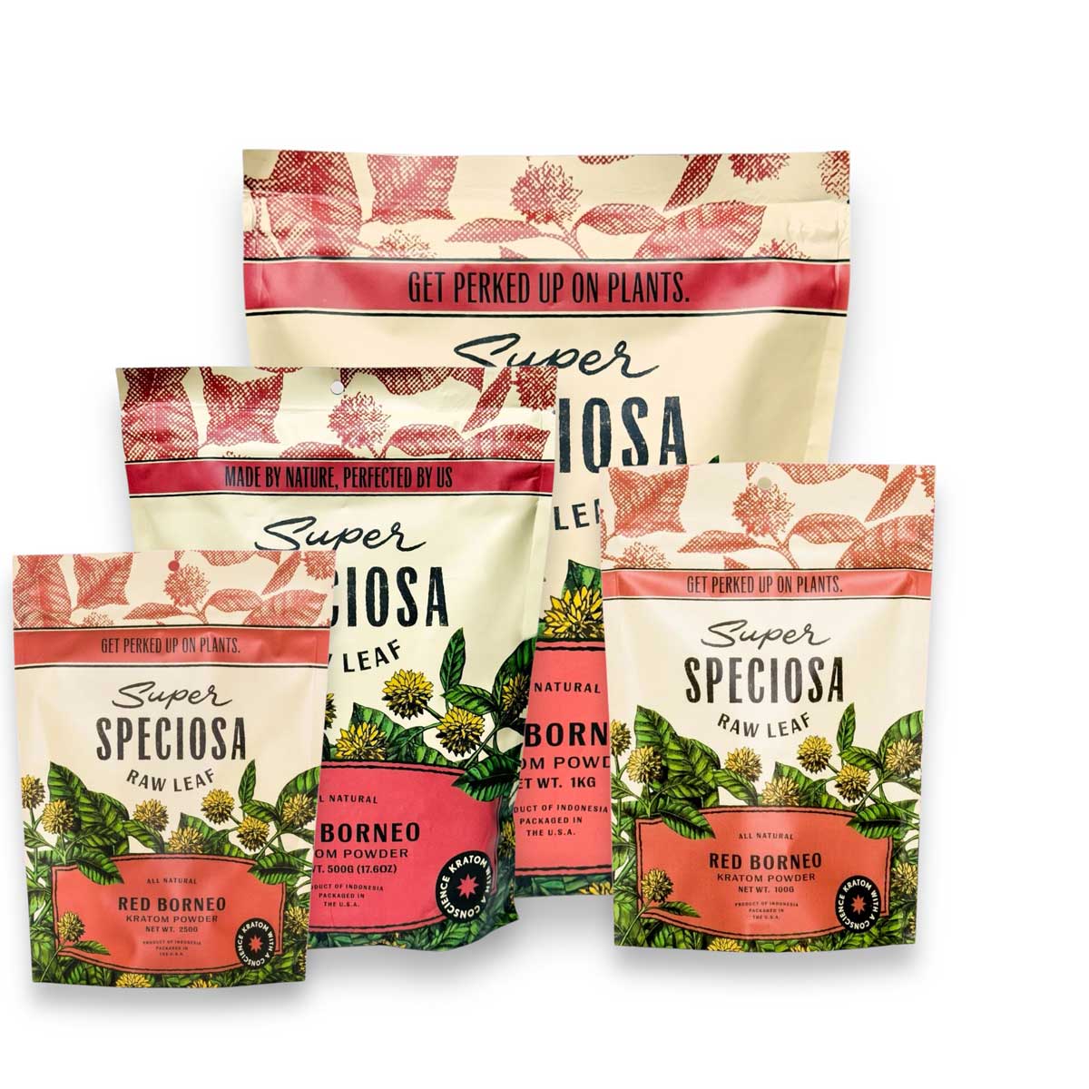 Super Speciosa Raw Leaf Kratom Powder Red Borneo