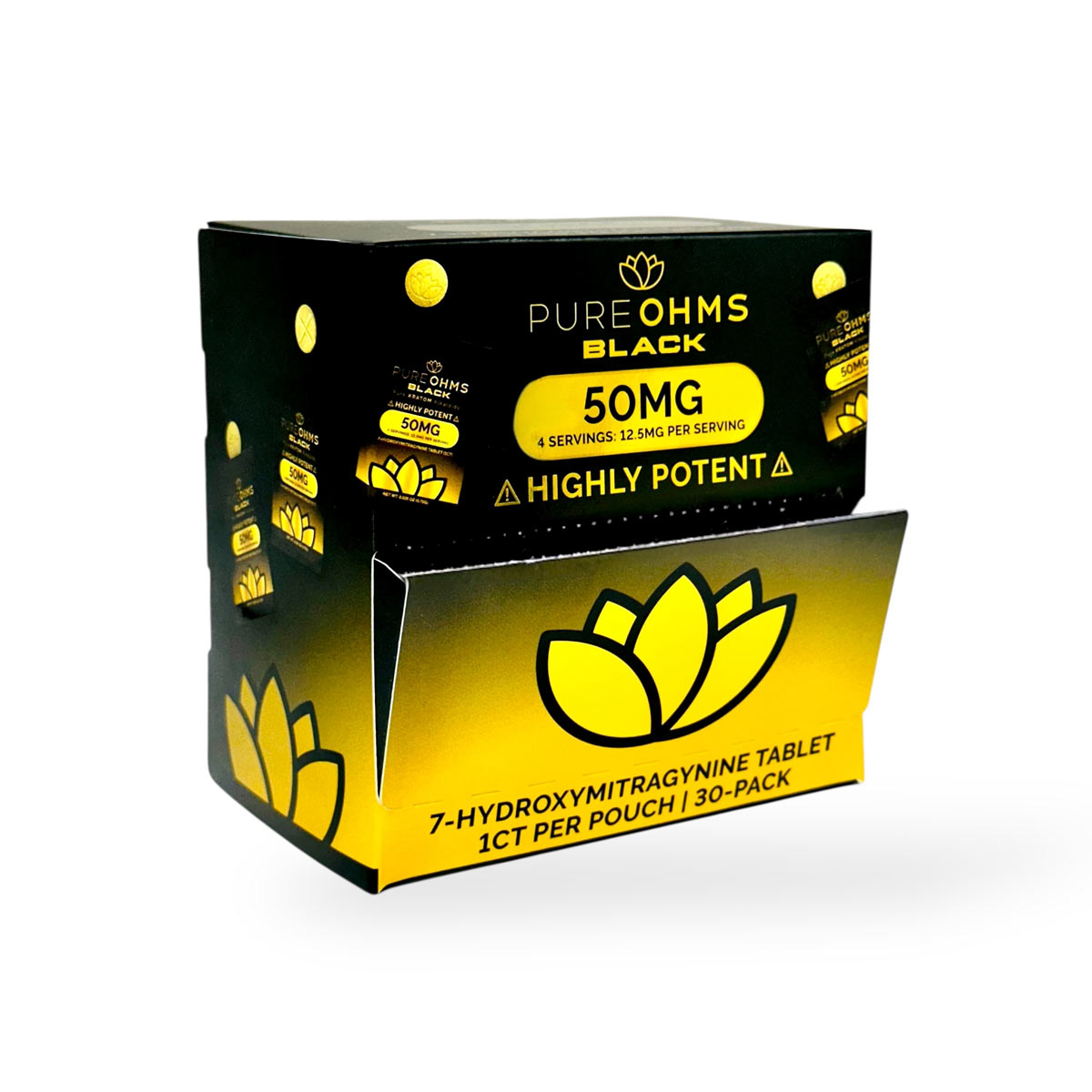 Pure Ohms Black Highly Potent 7-Hydroxymitragynine Tablet 50mg - Image 9