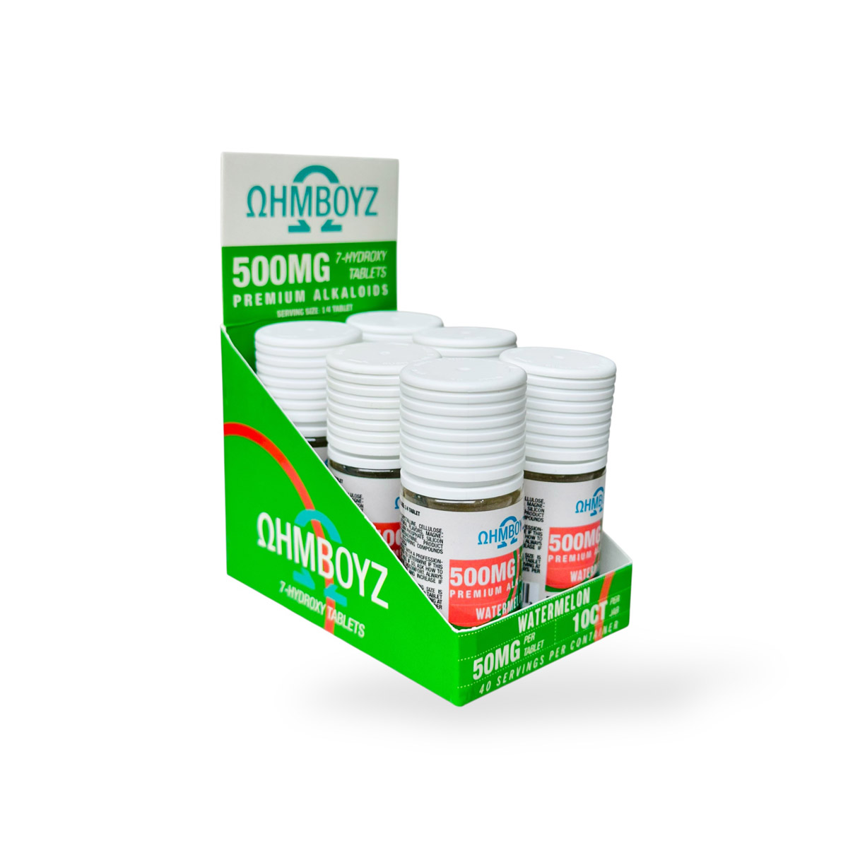 オガワpills7 Tik Tonics OHMBOYZ Watermelon 50mg 7-OH Kratom Tablets