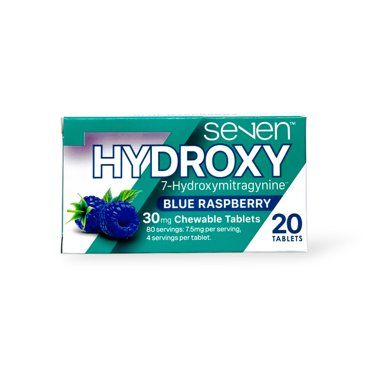 Se7en Kratom 7-hydroxymitragynine Chewable Tablets Blue Raspberry 30mg