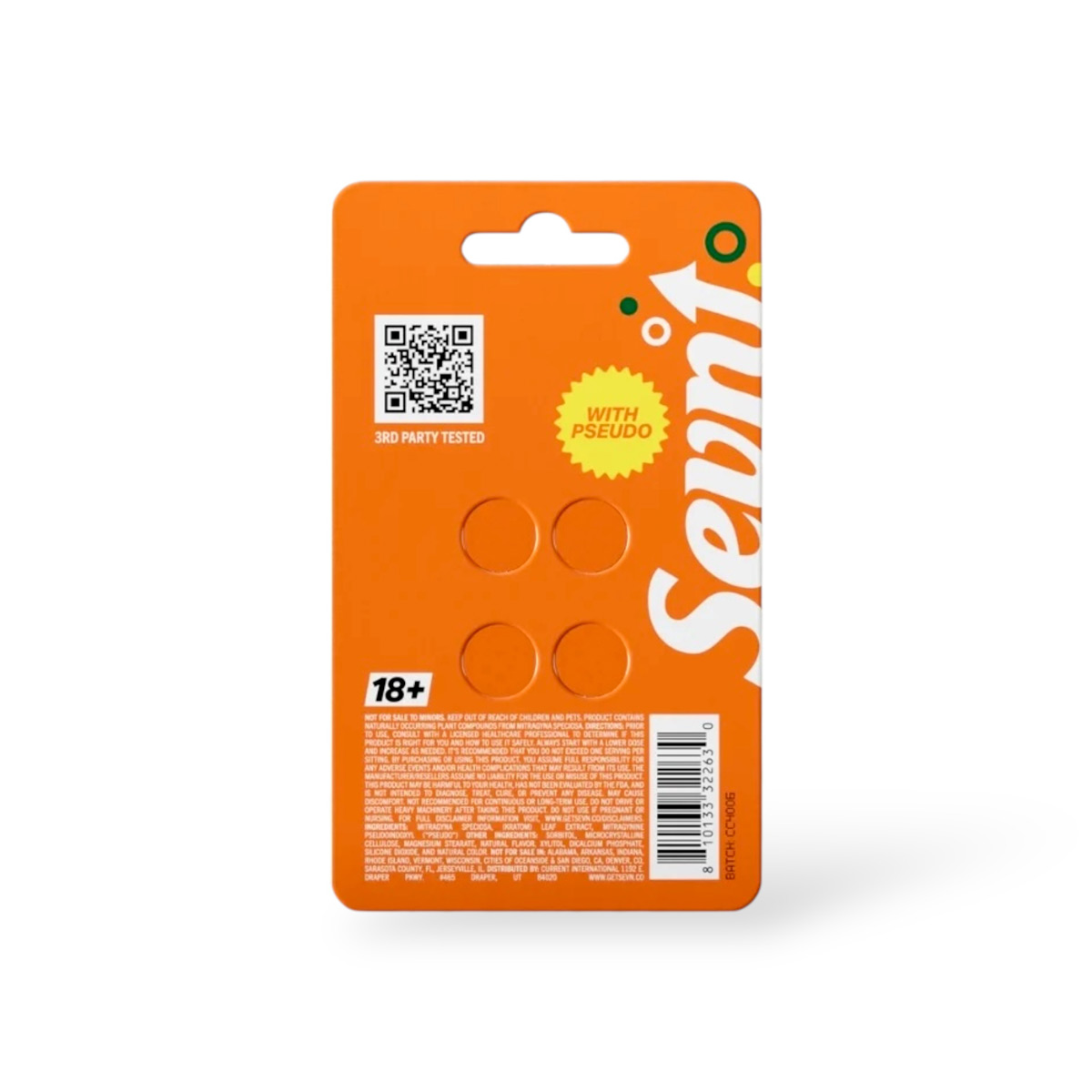 Sevn Orange Oasis 7-Hydroxy + Pseudo Tablets 30mg