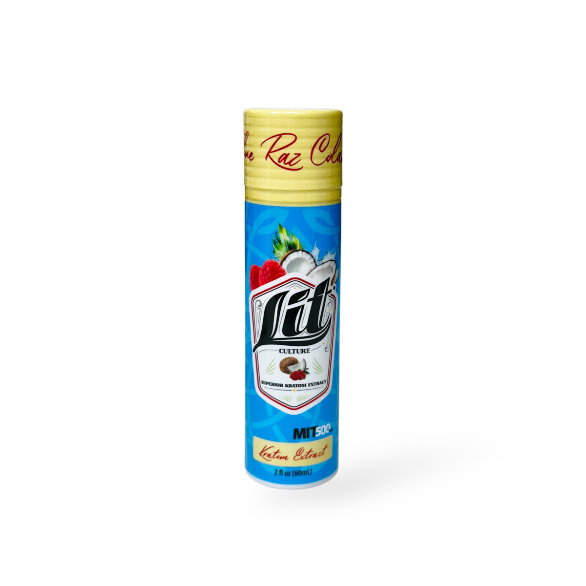 Lit Culture Blue Razz Colada Kratom Shot 500mg 2oz