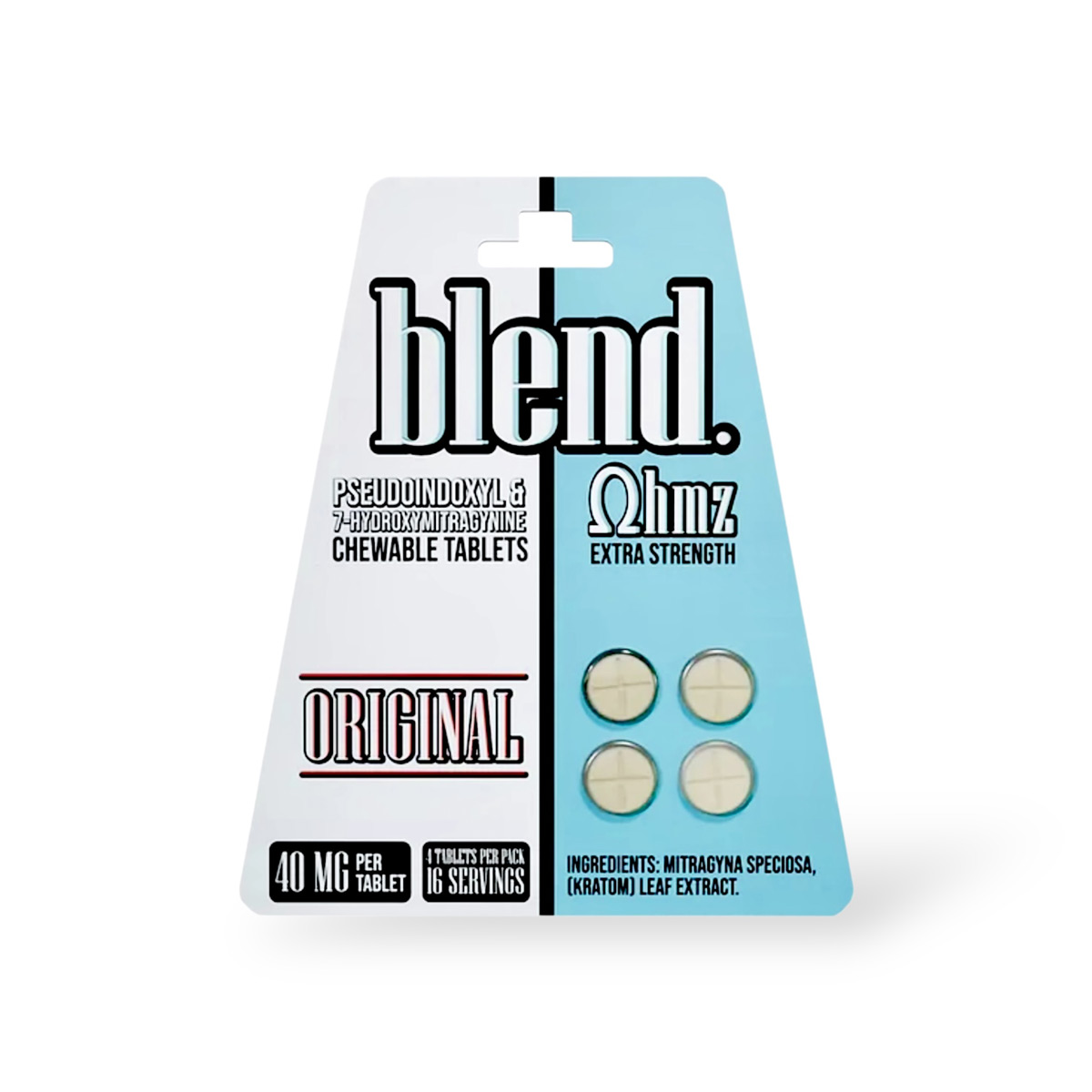 Blend. Pseudoindoxyl & 7-Hydroxymitragynine Chewable Tablets Original 40mg