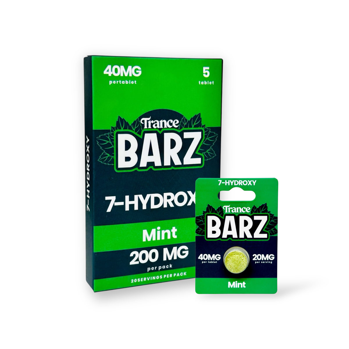 Trance Barz 7- Hydroxy Chewable Tablet Mint 40mg Per Tablet