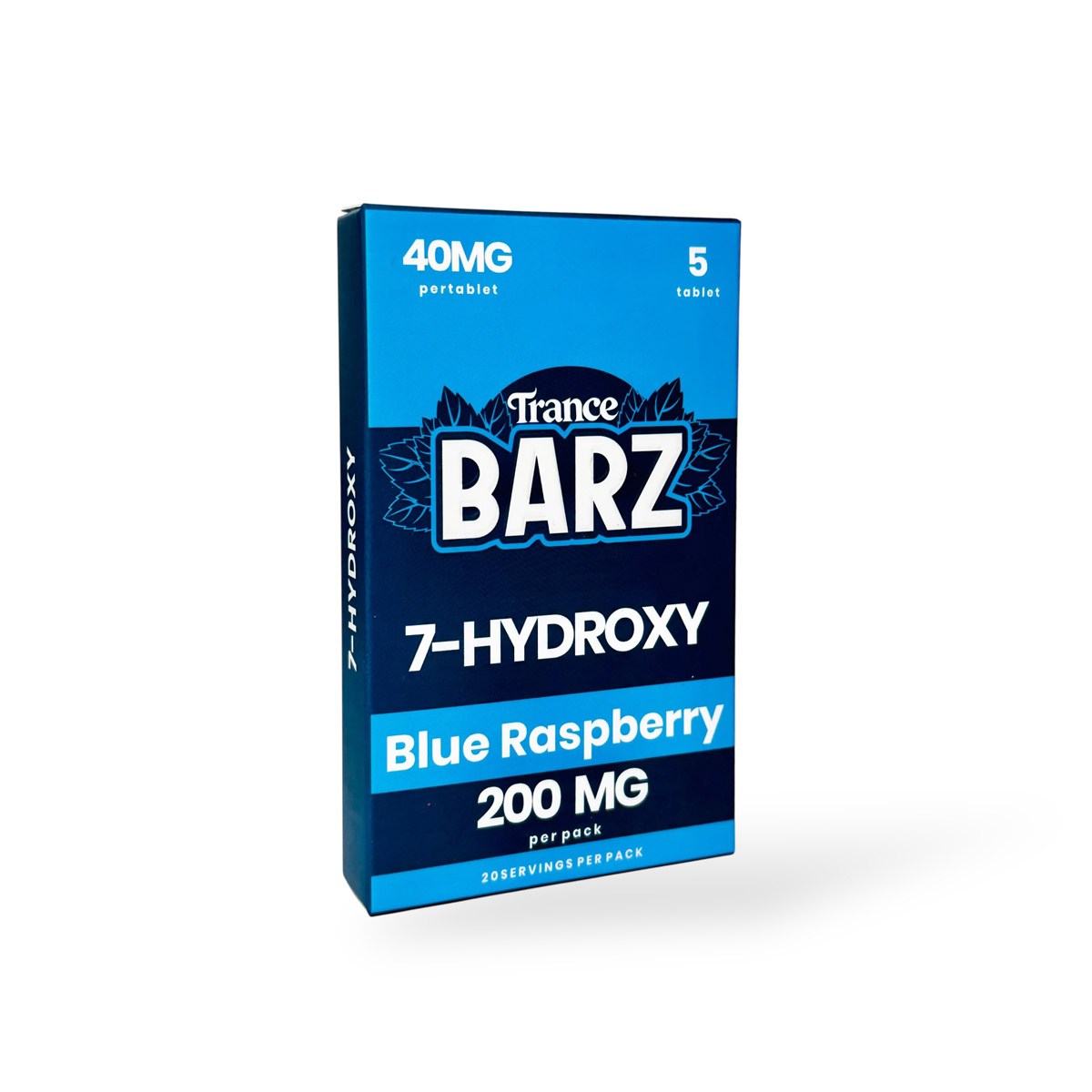 Trance Barz 7- Hydroxy Chewable Tablet Blue Raspberry 40mg Per Tablet