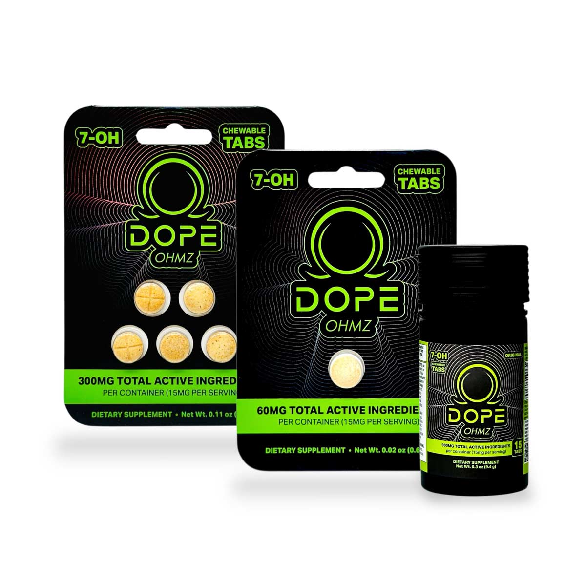 Dope Ohmz 7-OH Chewable Kratom Tablets 60mg