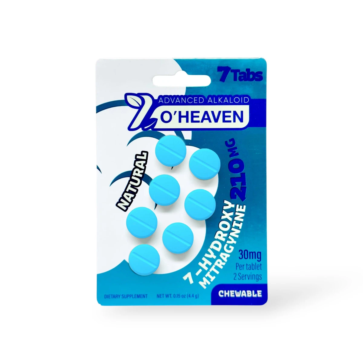 7 O'Heaven 7- Hydroxymitragynine Chewable Tablets Natural 30mg Per Tablet