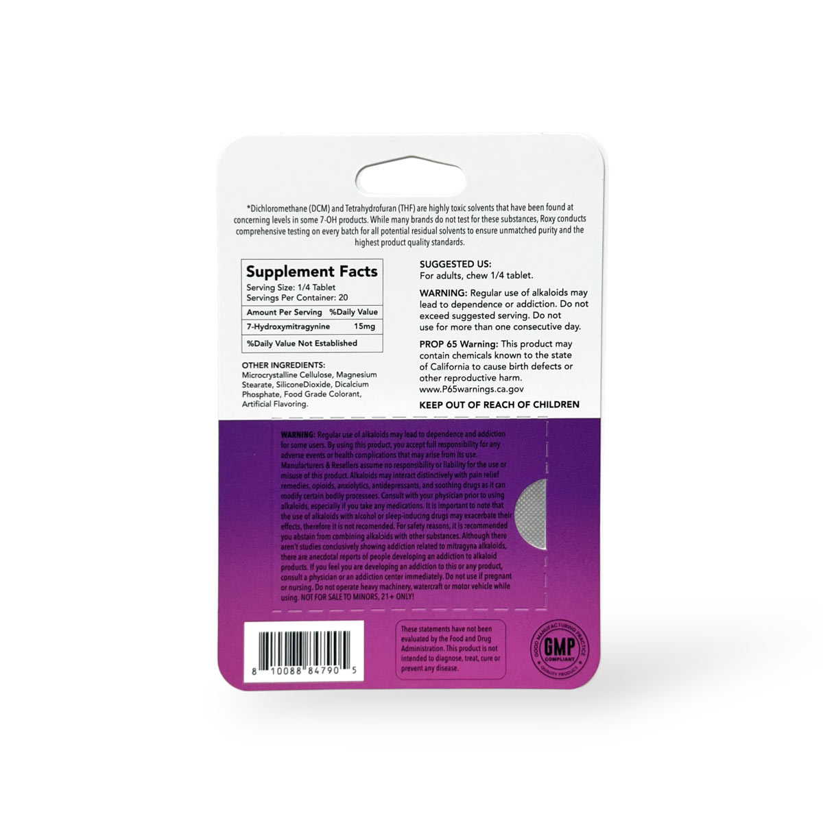 Roxy XL 7-hydroxymitragynine Tablets Triple Berry 60mg Per Tablet