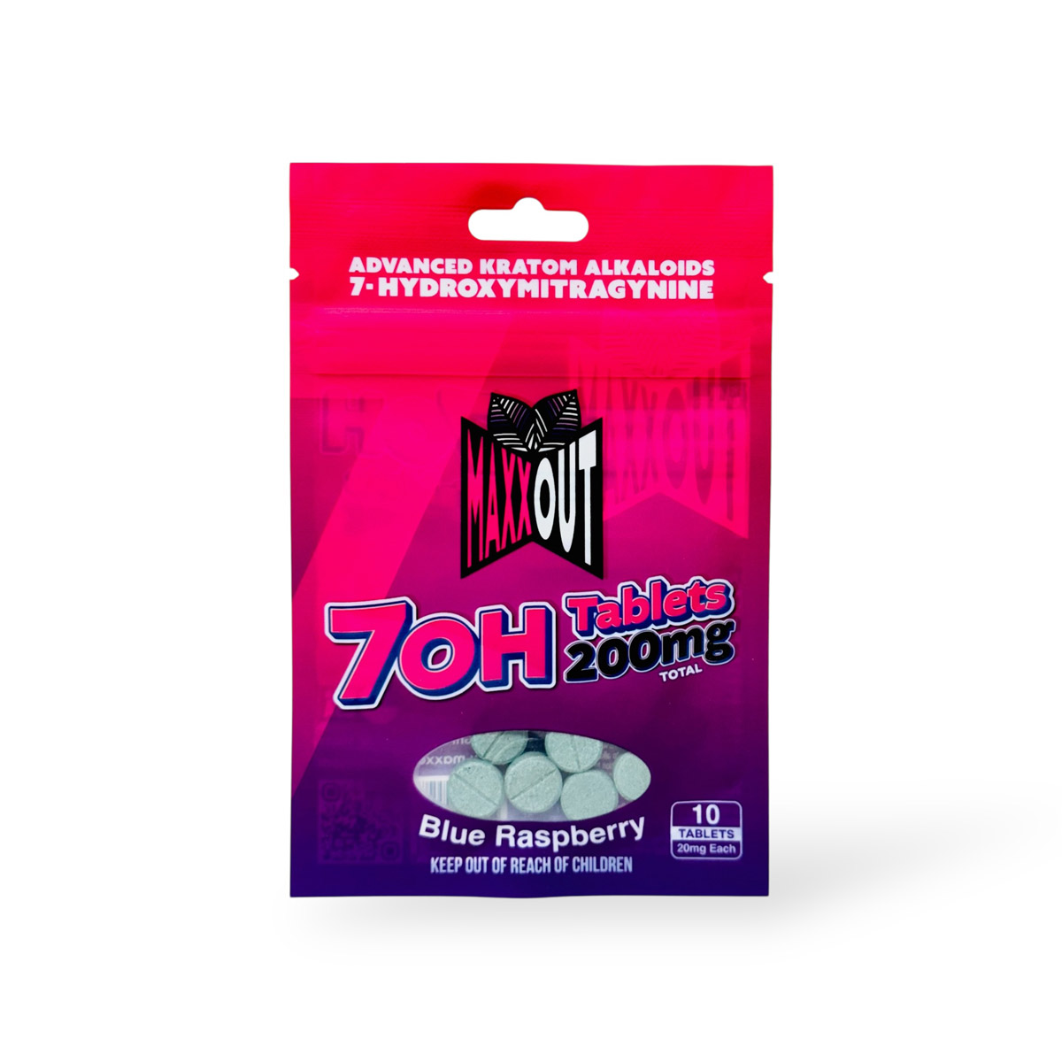 Maxxout Blue Raspberry 7-OH Chewable Tablets 20mg