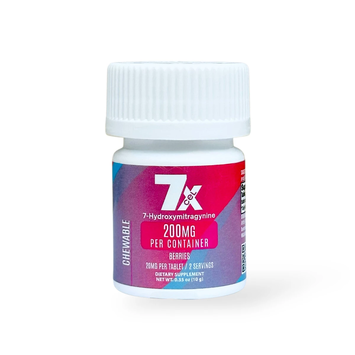 7Xcel 7-hydroxymitragynine Chewable Tablets Berries 20mg Per Tablet