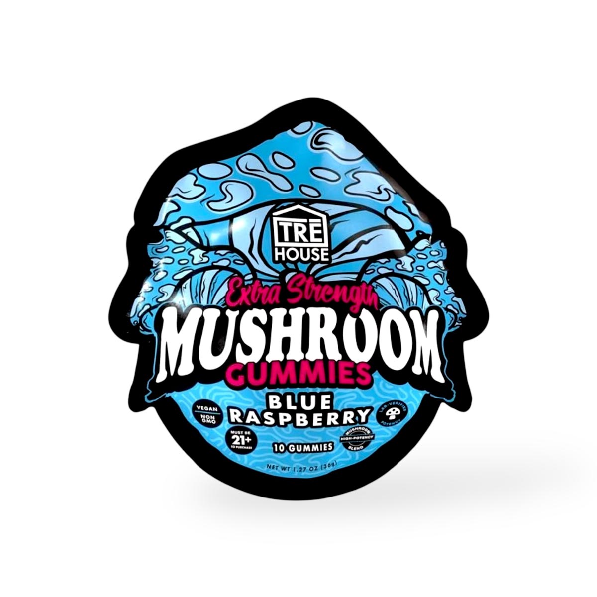 Tre House Extra Strength Mushroom Gummies Blue Raspberry