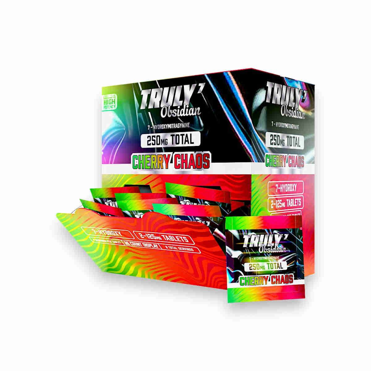 Truly7 Obsidian 7-Hydroxymitragynine Tablets Cherry Chaos 125mg
