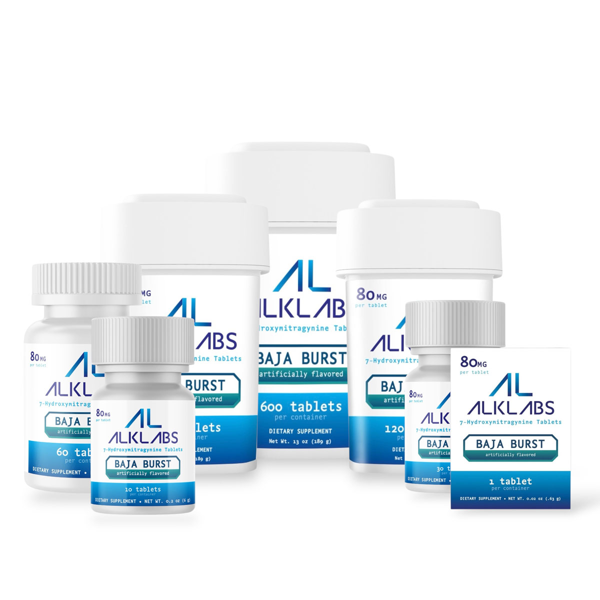AlkLabs 7- Hydroxymitragynine Baja Burst 80mg Tablet