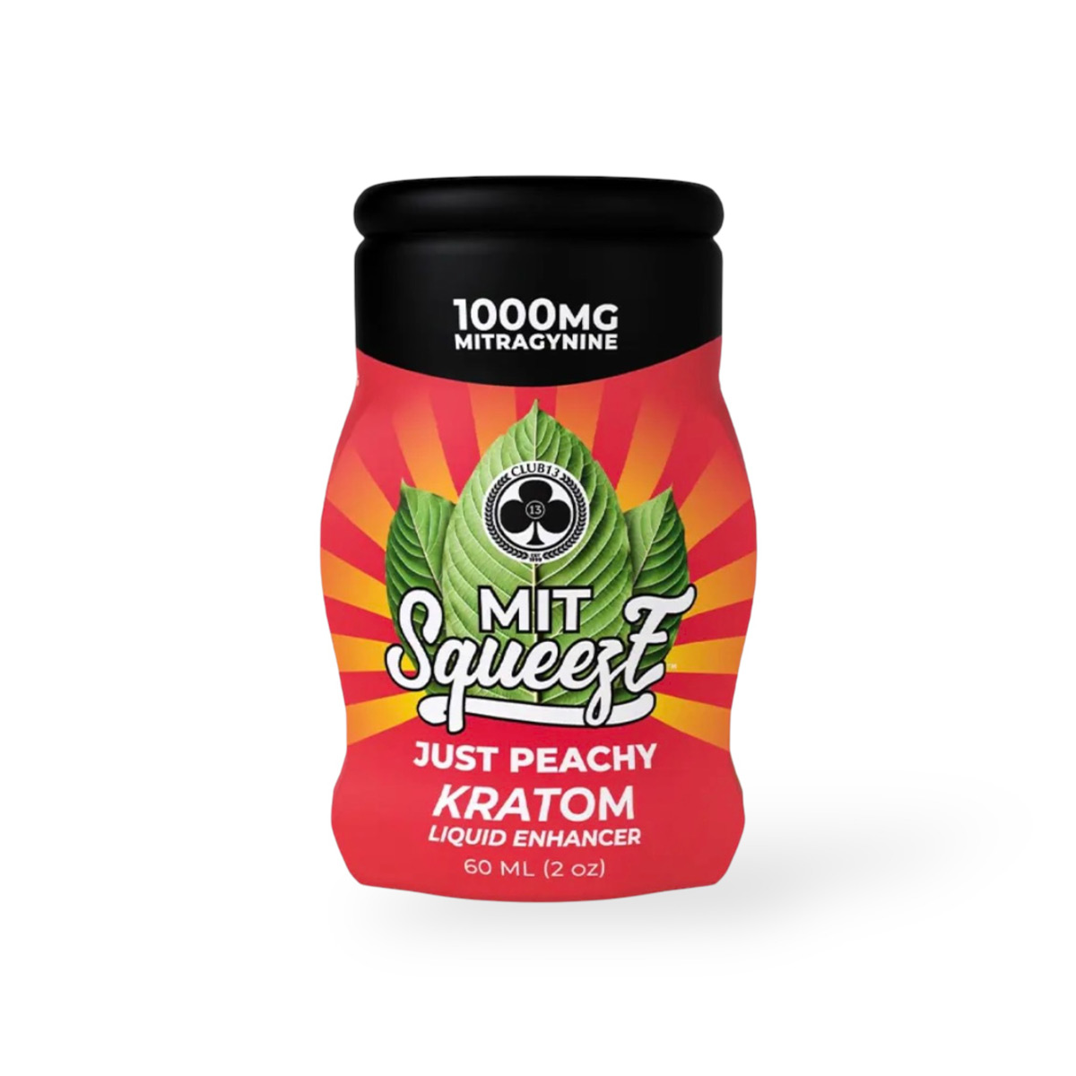 Club 13 Mit Squeeze Kratom Liquid Enhancer Just Peachy 1000mg 60ml