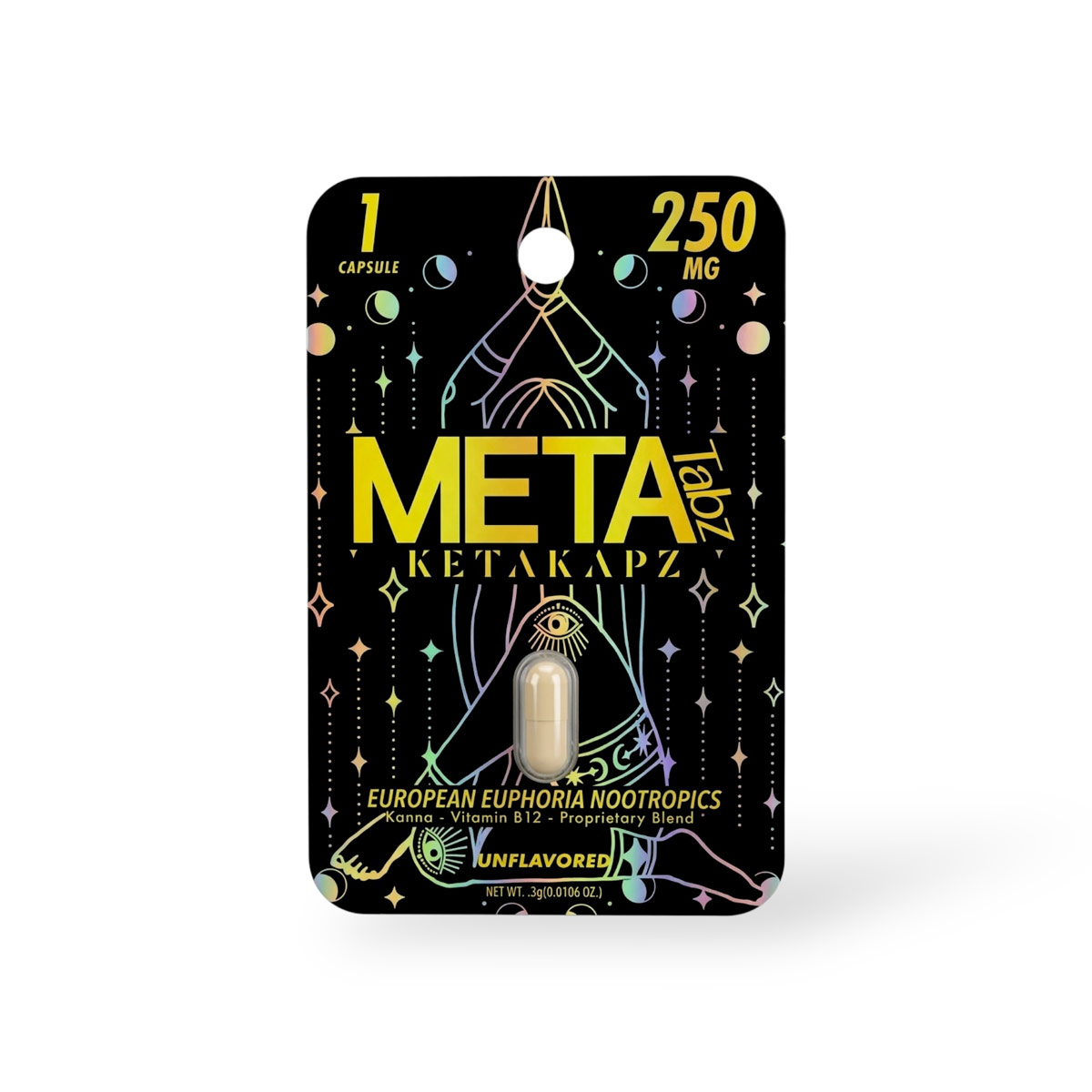 Meta Tabz Ketakapz European Euphoria Nootropic Unflavored 250mg Capsule