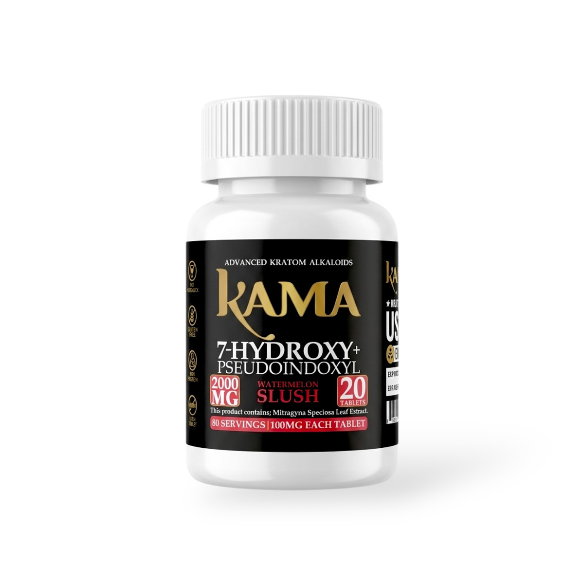 Kama 7-Hydroxy + Pseudoindoxyl Chewable Tablets Watermelon Slush 100mg