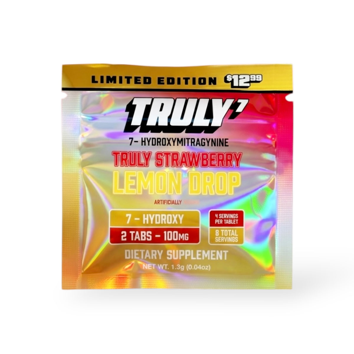 Truly7 7-Hydroxymitragynine Chewable Tablet 50mg Party Pack – Strawberry & Lemon Drop